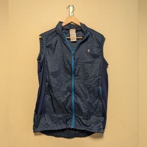 Little Donkey Andy Women’s Lightweight Windbreaker Vest – Navy Blue – Size Small